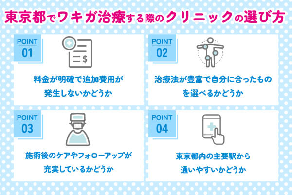 東京都でワキガ治療する際は料金・施術方法・アフターケアで上手に選ぶ